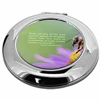 Importance of Bees Quote Make-Up Round Compact Mirror