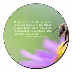 Importance of Bees Quote Fridge Magnet Printed Full Colour