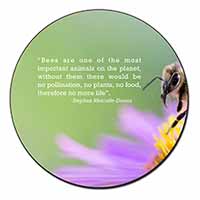 Importance of Bees Quote Fridge Magnet Printed Full Colour