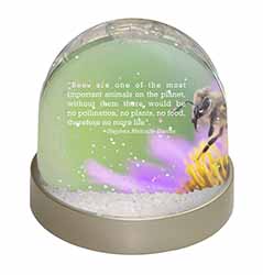 Importance of Bees Quote Snow Globe Photo Waterball