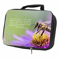 Importance of Bees Quote Black Insulated School Lunch Box/Picnic Bag