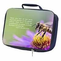 Importance of Bees Quote Navy Insulated School Lunch Box/Picnic Bag