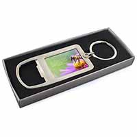 Importance of Bees Quote Chrome Metal Bottle Opener Keyring in Box