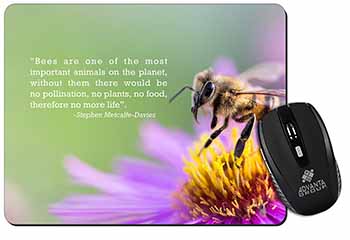 Importance of Bees Quote Computer Mouse Mat