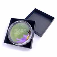 Importance of Bees Quote Glass Paperweight in Gift Box