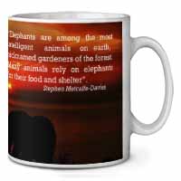 Elephants & Earth Quote Ceramic 10oz Coffee Mug/Tea Cup