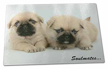 Large Glass Cutting Chopping Board Pugzu Puppy Dogs 