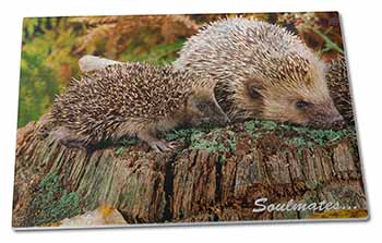 Large Glass Cutting Chopping Board Hedgehogs 