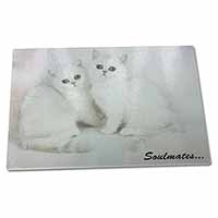 Large Glass Cutting Chopping Board Exotic Cats 