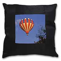 Hot Air Balloon Black Satin Feel Scatter Cushion