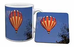 Hot Air Balloon Mug and Coaster Set