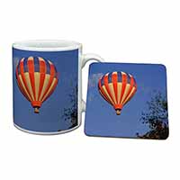 Hot Air Balloon Mug and Coaster Set
