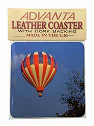 Hot Air Balloon Single Leather Photo Coaster