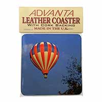 Hot Air Balloon Single Leather Photo Coaster