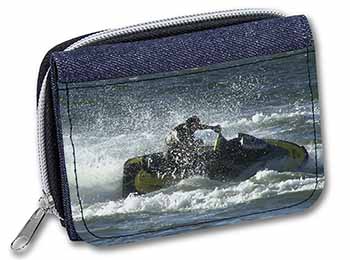 Jet Ski Skiier Unisex Denim Purse Wallet