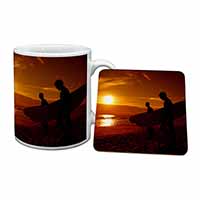 Sunset Surf Mug and Coaster Set