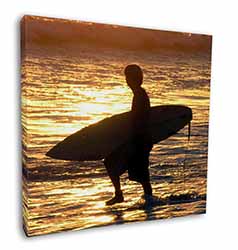Sunset Surf Square Canvas 12"x12" Wall Art Picture Print