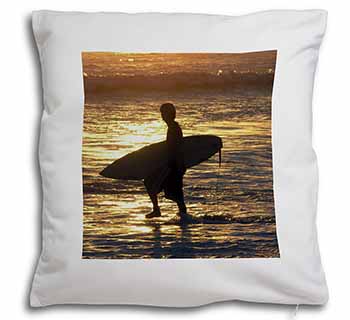 Sunset Surf Soft White Velvet Feel Scatter Cushion