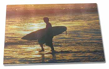 Large Glass Cutting Chopping Board Sunset Surf