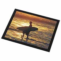 Sunset Surf Black Rim High Quality Glass Placemat