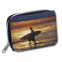 Sunset Surf Unisex Denim Purse Wallet