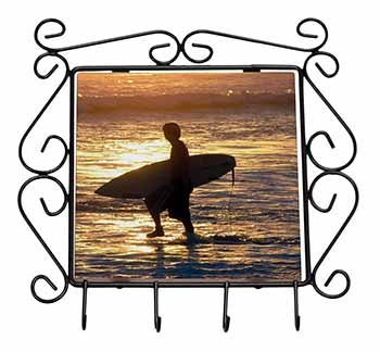Sunset Surf Wrought Iron Key Holder Hooks