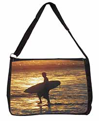 Sunset Surf Large Black Laptop Shoulder Bag School/College