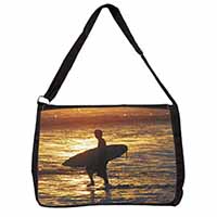 Sunset Surf Large Black Laptop Shoulder Bag School/College