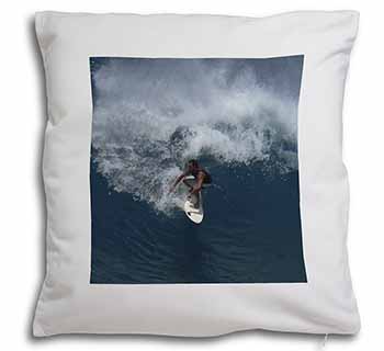 Surf Board Surfing - Water Sports Soft White Velvet Feel Scatter Cushion