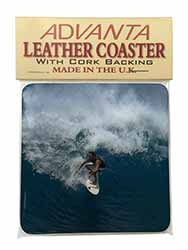 Surf Board Surfing - Water Sports Single Leather Photo Coaster