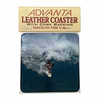 Surf Board Surfing - Water Sports Single Leather Photo Coaster