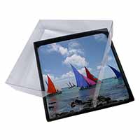 4x Sailing Regatta Picture Table Coasters Set in Gift Box