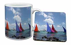 Sailing Regatta Mug and Coaster Set