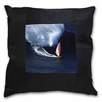 Wind Surfer Black Satin Feel Scatter Cushion