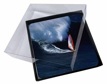 4x Wind Surfer Picture Table Coasters Set in Gift Box