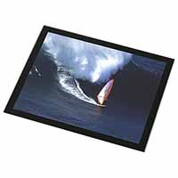 Wind Surfer Black Rim High Quality Glass Placemat