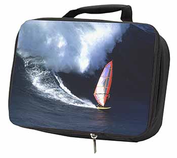 Wind Surfer Black Insulated School Lunch Box/Picnic Bag