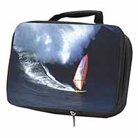 Wind Surfer Black Insulated School Lunch Box/Picnic Bag