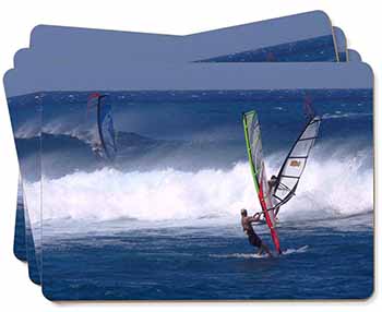 Wind Surfers Surfing Picture Placemats in Gift Box