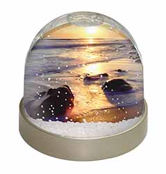 Secluded Sunset Beach Photo Snow Globe Waterball Stocking Filler Gift