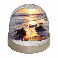Secluded Sunset Beach Photo Snow Globe Waterball Stocking Filler Gift