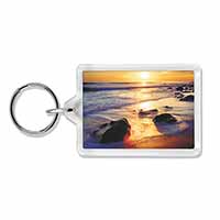 Secluded Sunset Beach Photo Keyring Animal Gift