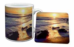 Secluded Sunset Beach Mug+Coaster Christmas/Birthday Gift Idea