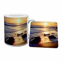 Secluded Sunset Beach Mug+Coaster Christmas/Birthday Gift Idea