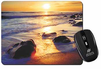 Secluded Sunset Beach Computer Mouse Mat Christmas Gift Idea