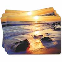 Secluded Sunset Beach Picture Placemats in Gift Box