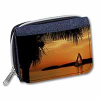 Sunset Sailing Yacht Unisex Denim Purse Wallet