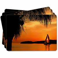 Sunset Sailing Yacht Picture Placemats in Gift Box