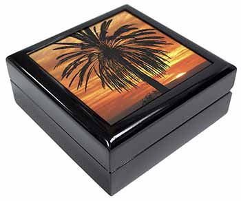 Tropical Palm Sunset Keepsake/Jewellery Box