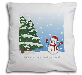 Snow Man Soft White Velvet Feel Scatter Cushion